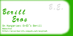 berill eros business card
